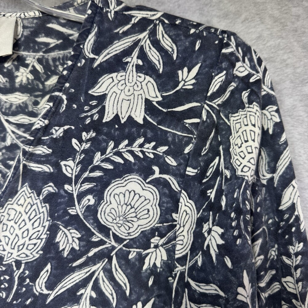 Cleobella Dress XS Midi Wrap Belted Floral Open Front Boho Cottagecore Viscose - Picture 7 of 11